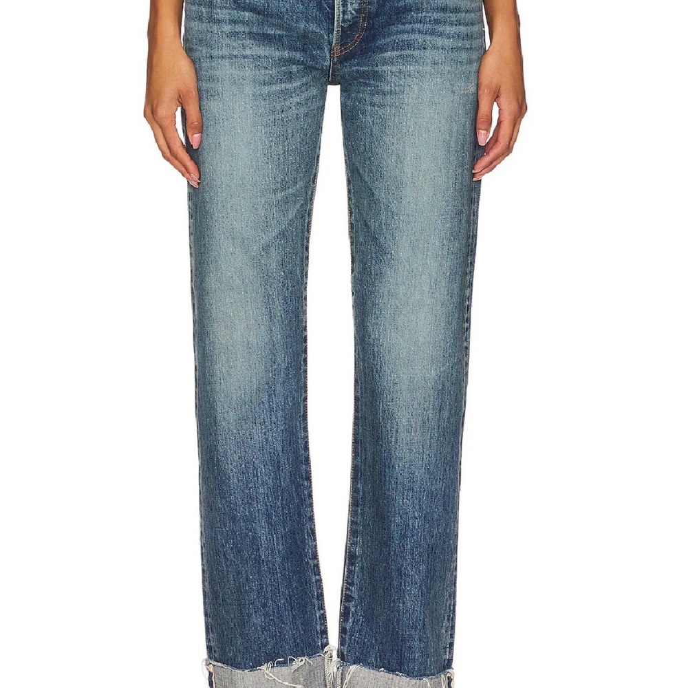 MOUSSY VINTAGE Hopewell Straight Jeans in Dark Blue NWT